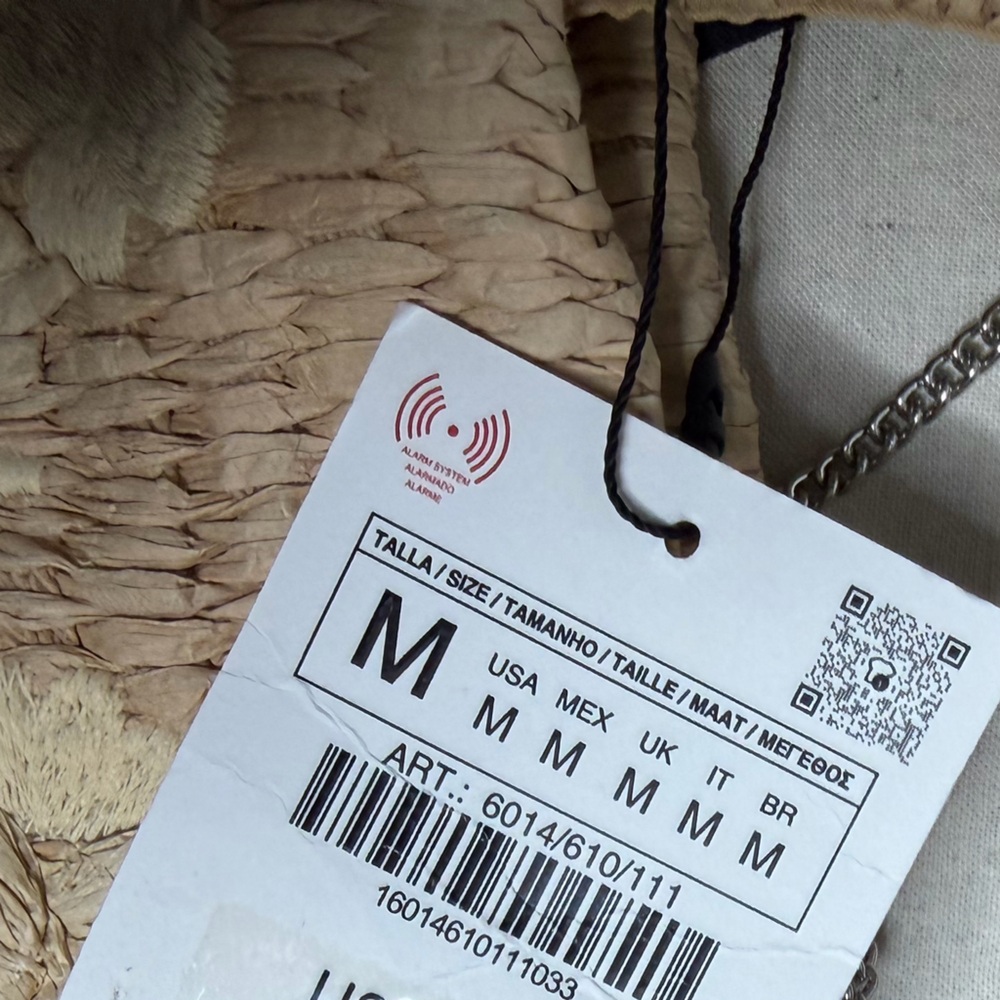 NWT Zara Woman BRAIDED BASKET BAG WITH FLORAL DESIGN - Picture 9 of 11